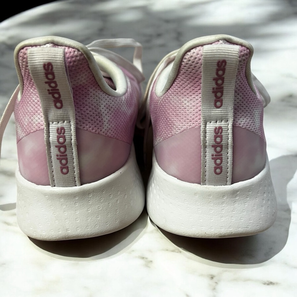 Adidas Cloudfoam Super Womens Sneakers Pink White Sz 9.5 Comfortable Lightweight - Picture 9 of 14
